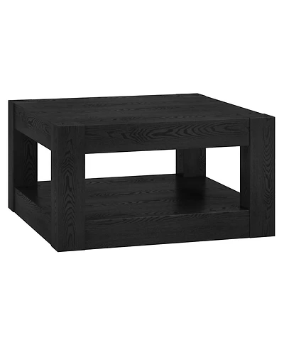 Hudson & Canal Hughes 32" Wood Wide Square Coffee Table