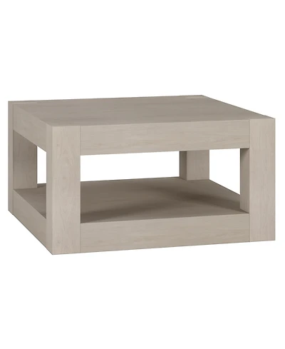 Hudson & Canal Hughes 32" Wood Wide Square Coffee Table