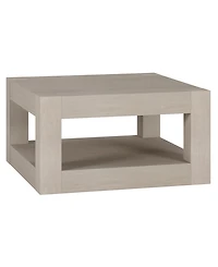 Hudson & Canal Hughes 32" Wood Wide Square Coffee Table