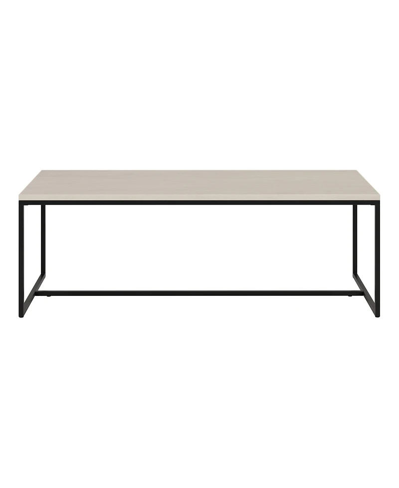 Hudson & Canal Boone 47" Wood Wide Rectangular Coffee Table