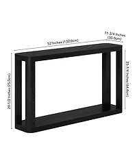 Hudson & Canal Stellan 52" Wood Wide Rectangular Console Table