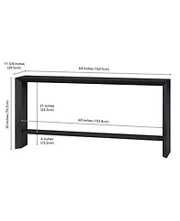 Hudson & Canal Osman 64" Wood Wide Rectangular Console Table