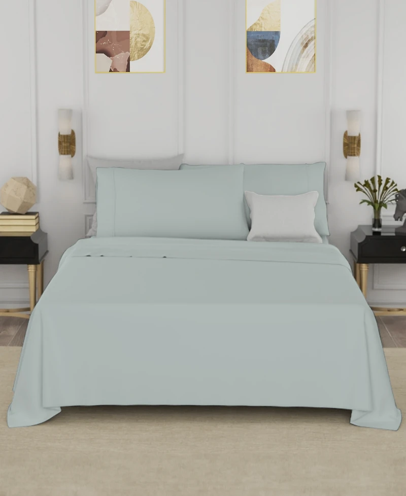 Color Sense Brushed Cool Crisp Solid Cotton 3-Pc. Sheet Set, Twin Xl