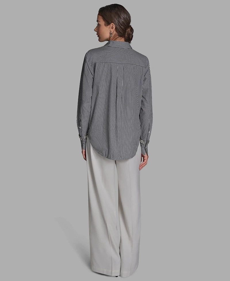 Bcbg Women's Button-Down Long-Sleeve Top