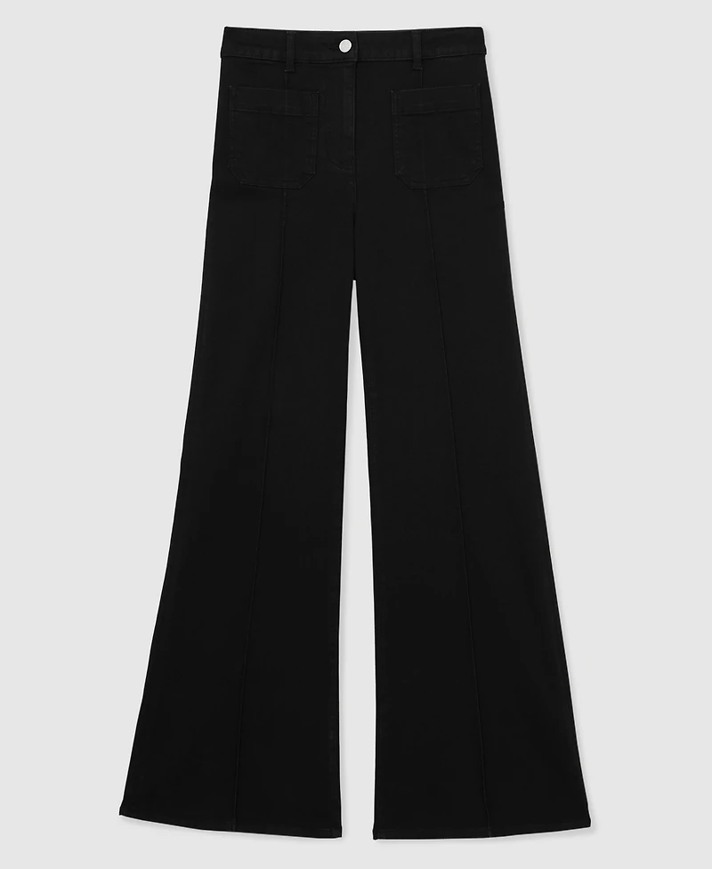 Reiss Women's Sakura Patch-Pocket Flare-Leg Jeans