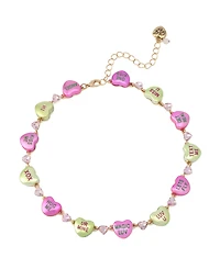 Betsey Johnson Faux Stone Sweetheart Collar Necklace