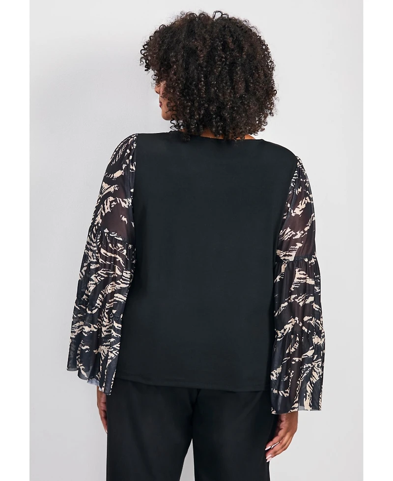 Avenue Women's Mylo Mesh Bell Sleeve Top