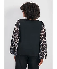 Avenue Women's Mylo Mesh Bell Sleeve Top