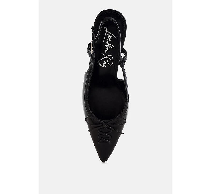 Danvers Kitten Heel Pointy Slingbacks