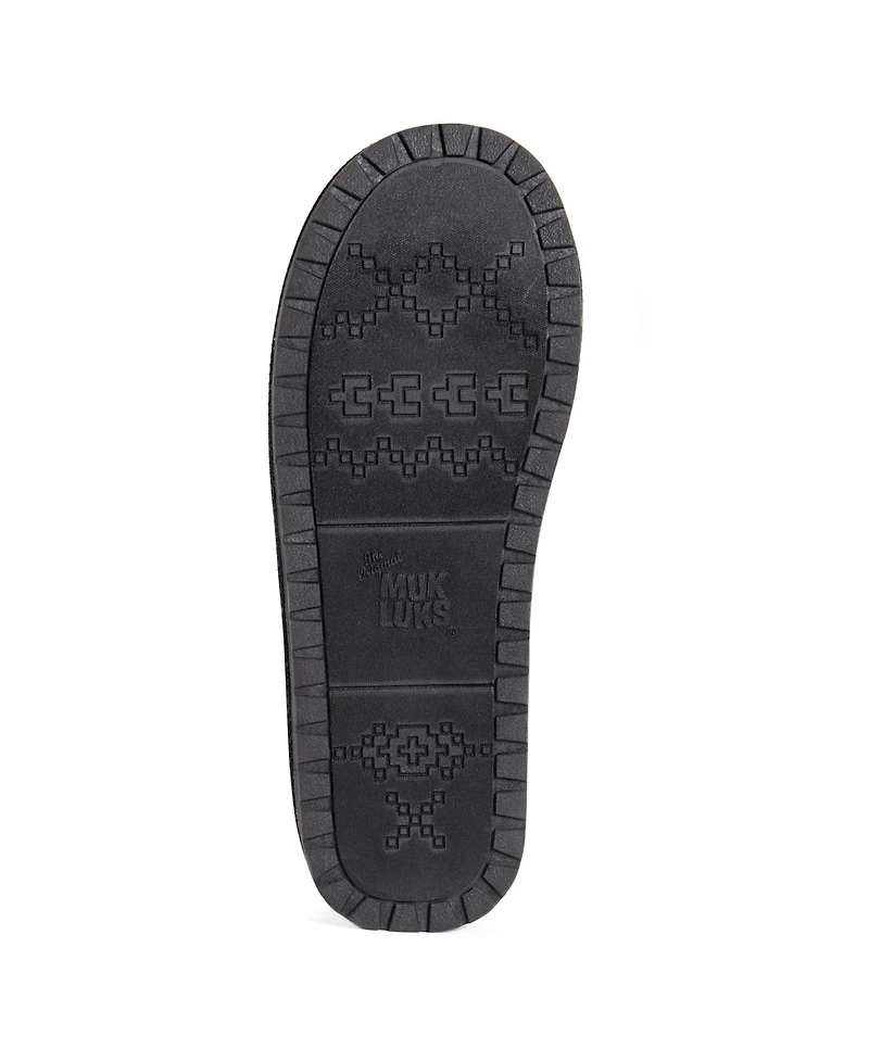 Muk Luks Men's Christopher Slippers, Dark Sapphire/Pewter, Large