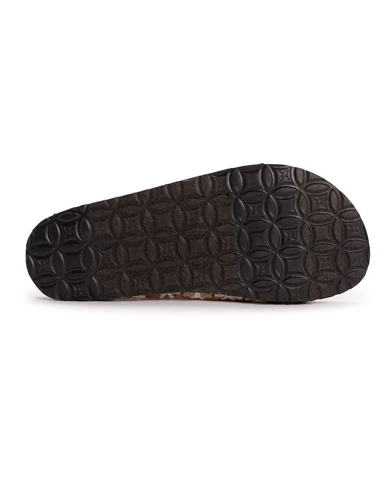Muk Luks Mens Staughton Clog Slipper, Black, 12
