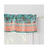 Barefoot Bungalow Audrey Window Valance Turquoise 84in x 16in + 2in by Barefoot Bungalow