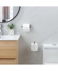 Self Adhesive Comfort Room Paper Holder - Bathroom Paper Holder Stand no Drilling Stainless Steel Brushed