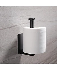 Paper Holder Self Adhesive - Black Comfort Room Roll Holder Adhesive Tissue Holder Stick on Wall for Bathroom and Kitchen, Sus 304 S.s.