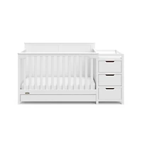 Graco Hadley 5-in-1 Convertible Crib and Changer with Drawer (White)
