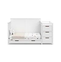 Graco Hadley 5-in-1 Convertible Crib and Changer with Drawer (White)