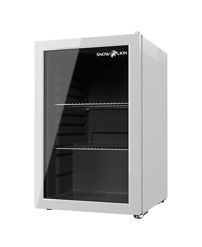 Premium 69 L Beverage Refrigerator 2.4 Cu. Ft. Freestanding Mini Fridge With Glass Door in White