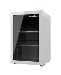 Premium 69 L Beverage Refrigerator 2.4 Cu. Ft. Freestanding Mini Fridge With Glass Door in White