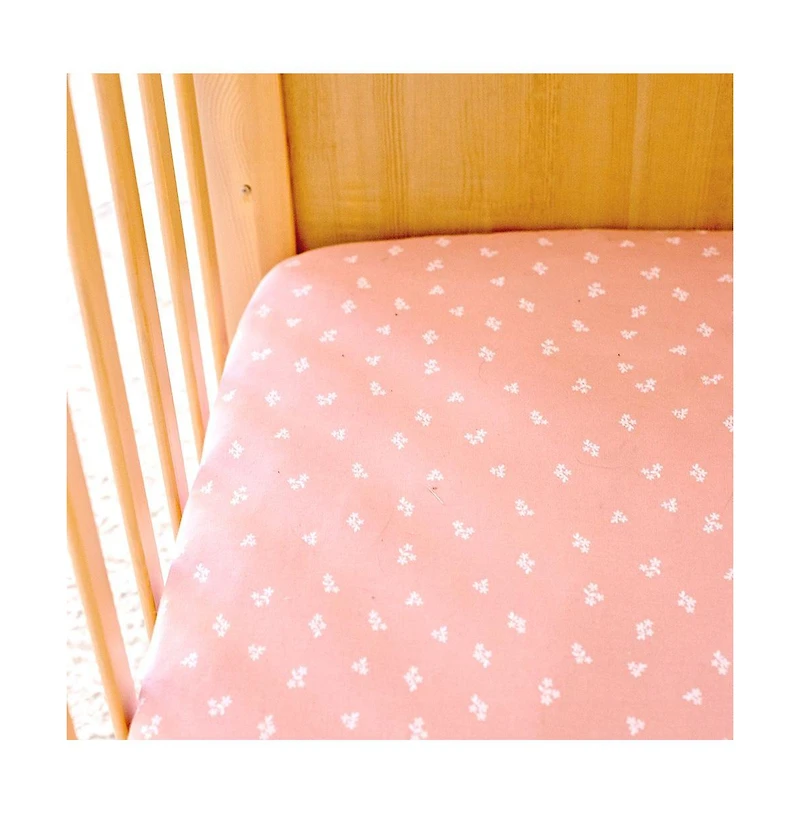 Living Textiles Cotton Jersey Fitted Sheet - Dusty Rose
