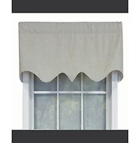 Rlf Home R-Crosby Essential Solid Color Fabric Printed Regal Valance 3" Rod Pocket 50" x 17" Sand