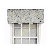 Rlf Home Luxurious Modern Design Classic Windamar Petticoat Style Window Valance 50" x 15" Coral