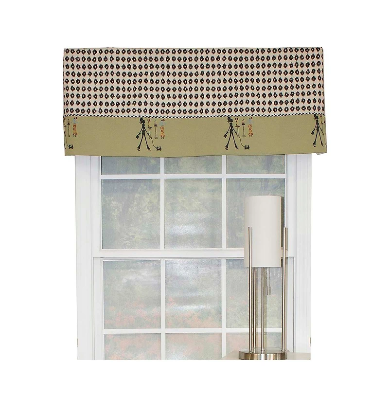 Rlf Home Shopaholic Window Treatment Banded Premium Quality Valance 3" Rod Pocket 50" x 16