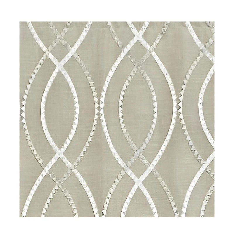 Fast Driver Cornice 3" Rod Pocket Window Valance 50" x 17" Pearl by Rlf Home