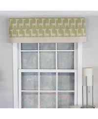 Rlf Home Girafee Banded 100% Cotton with Fully Lined 3" Rod Pocket Valnance for Windows 50" x 15" Fern