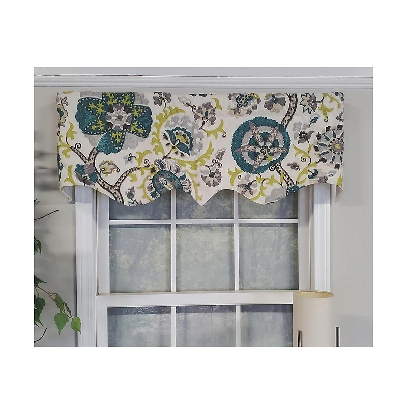 Rlf Home Modern Design Classic Celtic Regal Style Window Valance 50" x 17" Emerald Green