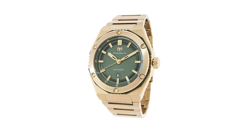 Technomarine Men's Tm- Coral Quartz 3 Hand Olive Green Dial Watch