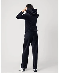 Cable & Gauge Women's Ruched Zip-Up Velour Set