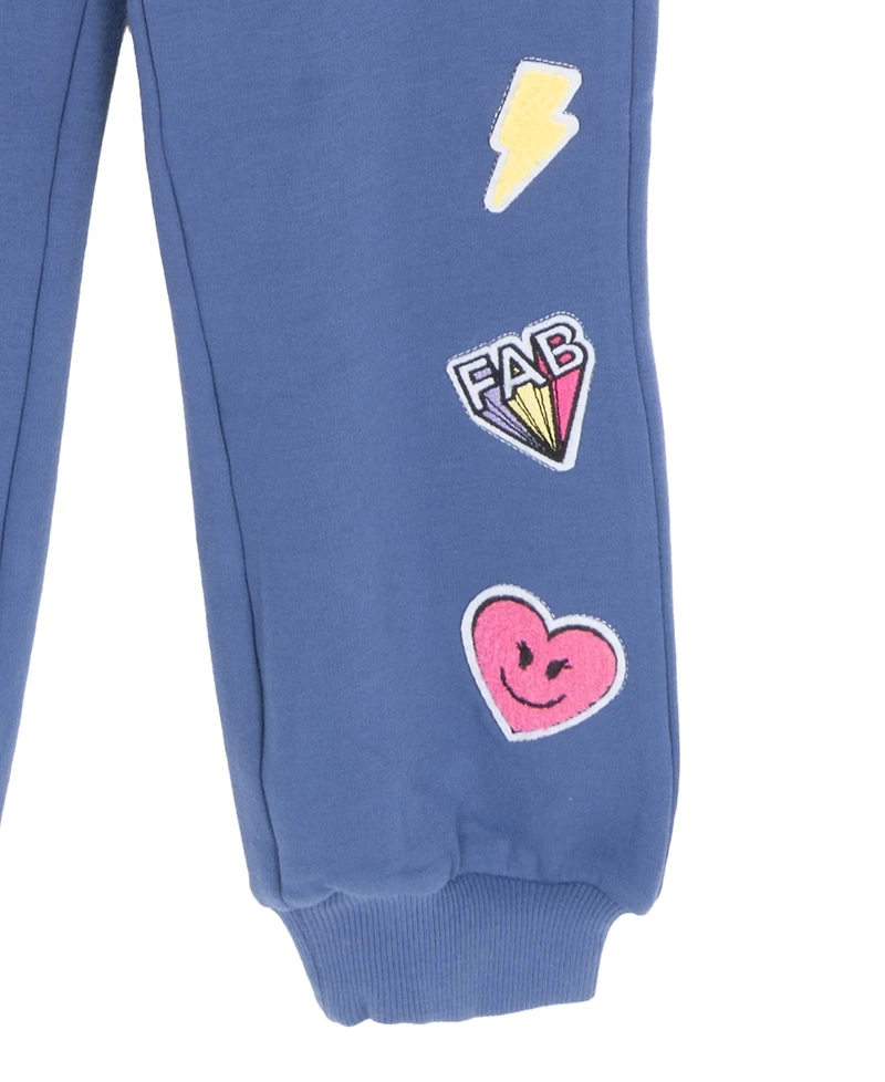 Rare Editions Girls 4T-6X Long-Sleeve Top and Joggers, 2-Piece Set