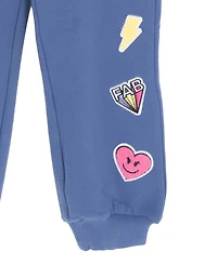 Rare Editions Girls 4T-6X Long-Sleeve Top and Joggers, 2-Piece Set