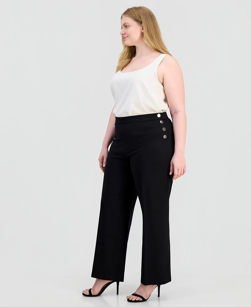 Anne Klein Plus Pull-On Sailor Pants