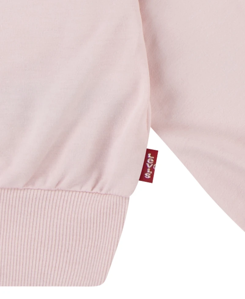 Levi's Girls 4-6X Collar Sweatshirt and Shorts, 2-Piece Set