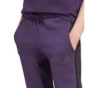 adidas Women's Essentials Three Stripes Fleece Slim Pants