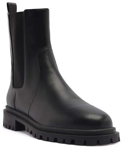 Arezzo Women's Brandy Mid Block Heel Round Toe Booties