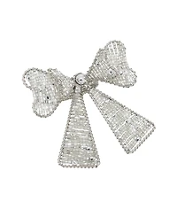 Saro Lifestyle Beaded Bow Napkin Ring, Set of 4