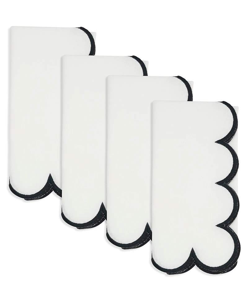 Saro Lifestyle Scalloped Hem Napkin, Set of 4