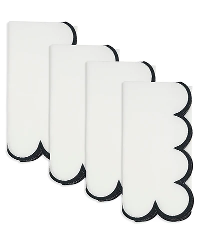 Saro Lifestyle Scalloped Hem Napkin, Set of 4