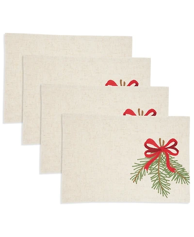 Saro Lifestyle Linen Blend Frosted Pine Placemat, Set of 4