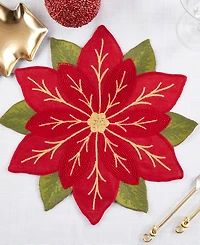 Saro Lifestyle Winter Bloom Placemat, Set of 4