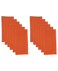 Saro Lifestyle Hemstitched Border Dinner Napkin, Set of 12