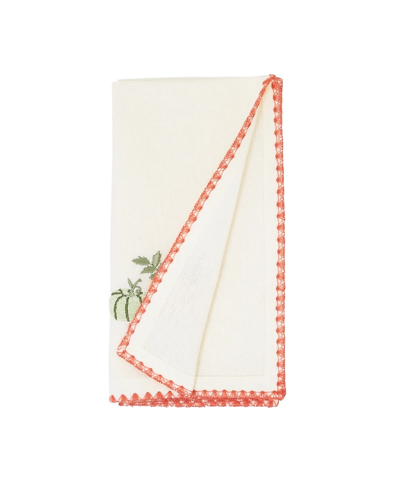 Saro Lifestyle Fall Pumpkins Napkin, Set of 4