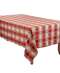 Saro Lifestyle Plaid Jacquard Christmas Tablecloth