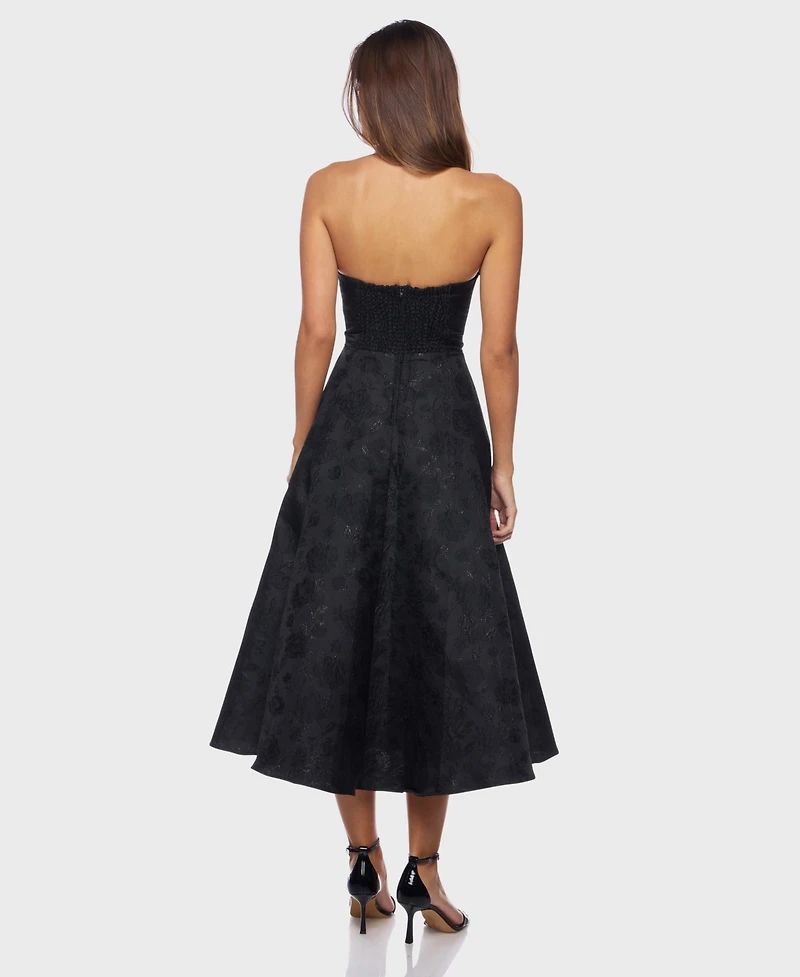 Alex & Sophia Juniors' Strapless Corset Midi Dress