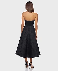 Alex & Sophia Juniors' Strapless Corset Midi Dress