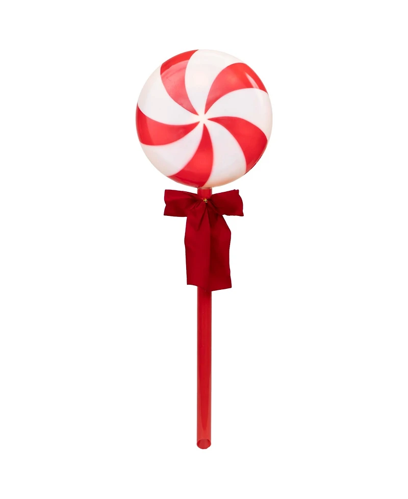 Northlight Lighted Peppermint Candy Christmas Outdoor Pathway Markers, Set of 3