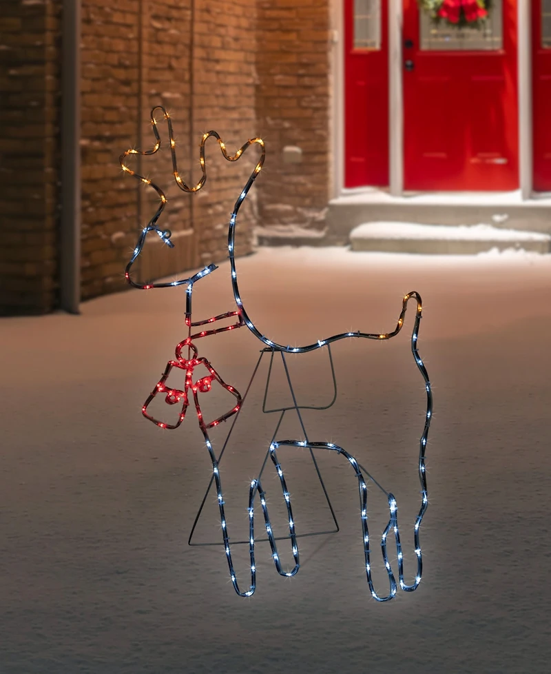 Northlight 36" Lighted Standing Reindeer Silhouette Outdoor Christmas Decor