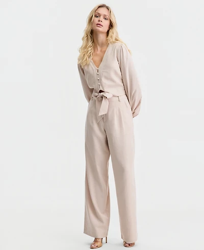 Guess Women's Sulli Linen Wide-Leg Pants